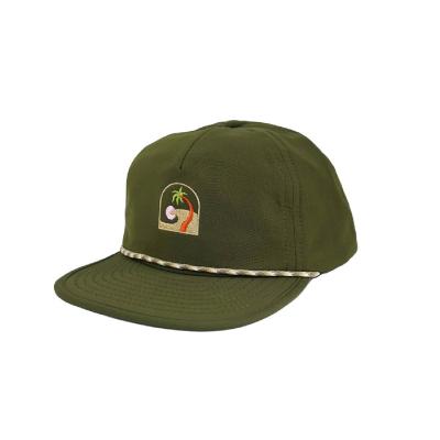 China 5-Panel Hat Free Sample Custom Embroidered Logo Rebound Hat Cotton Unstructured 5 Panel Bounce Hat for sale