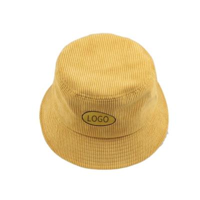 China Custom High Quality Outdoor Logo Corduroy Wide Brim Beach Fisherman Hat Golf Bucket Hat For Outdoor Fishing for sale