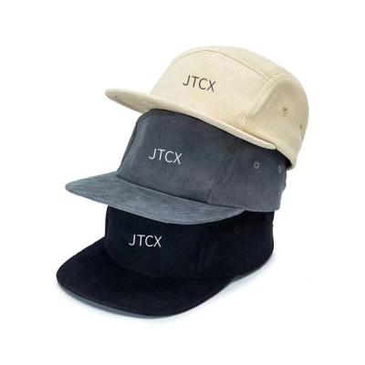 China Corduroy 5 JOINT Panel Light Camping Hat Closure Back Cloth High Fashion Casual Hat for sale