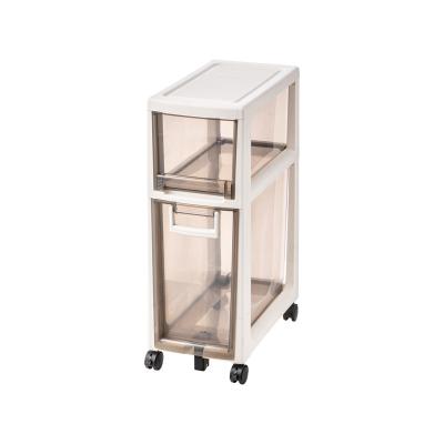 China Modern Plastic Storage Cart With Drawers Multifunctional Rolling Cart for sale