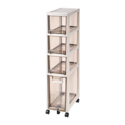 China Modern Multifunctional Rolling Trolley PP Material Storage Box for sale