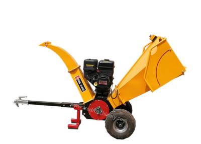 China 2 Cutting Blade Gasoline Wood Chipper With Large Feed Chute CE Certification for sale