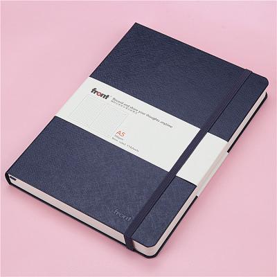 China Dot Grid Notebook 2021 2022 PU Front Daily Leather Office Planner Daily Supplies A5 Hardcover Book Stationary Wholesale Notebook for sale