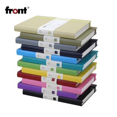 China Wholesale Budget FRONT Binding Stitch Grid Notebook 2021 Logo Grid Journal Planner Leather Notebook for sale