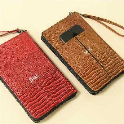 China Wire charging 2021 hot sale wireless powerbank phone charger passport leather holders for women for sale