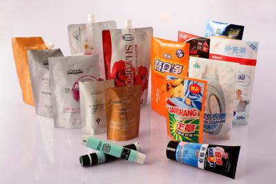 China Bolsa de cosméticos com vedação térmica, embalagem cosmética flexível, saco laminado. à venda