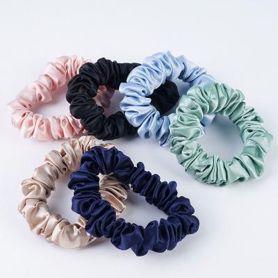 China European and American style 22 millimeters medium size heavy silk hair ring Pure Silk Hair Circle of silk scrunchies for sale