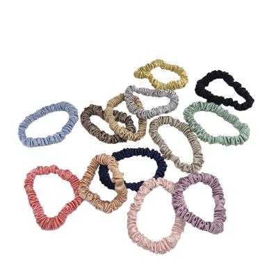 China Wholesale Custom Elastic Durable Hair Accessories Small Gift Logo Silk Hair Bands for sale