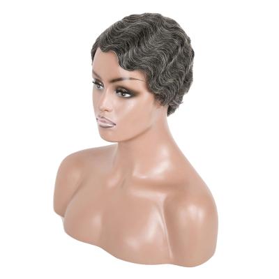 China HL15-QT Remy Hair Human Wig Full Water Wave Mechanism Wig Water Wave 6inch European Fashion Retro And American For Black Women for sale