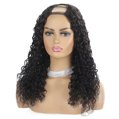 China HL22-NC Wave Part Water Wave Hair Wigs Remy Hair Human Wig Bangs U Body 10inch For Black Women for sale