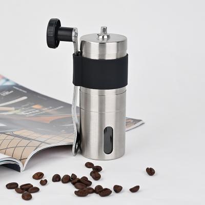 China Mini Titanium Stainless Steel Outdoor Commercial Manual Hand Rocker Removable Coffee Bean Grinder For Outdoor Portable for sale