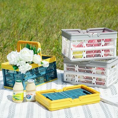 China PP Folding Basket Power Storage Food and Drinks Folding Multifunctional Outdoor Portable Box for Camping for sale