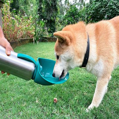 China Large Capacity 600ml Non-automatic Leak Proof Lightweight Amazon Travel Dog Water Bottle For Walking With Lid for sale