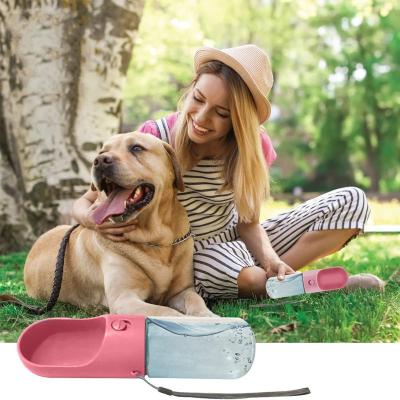 China Green 350ml Non-automatic Wholesale Plastic Outdoor Dog Travel Pet Drink Walking Water Drinking Bottle With Automatic Water Outlet Button for sale