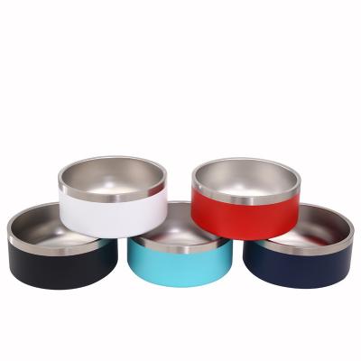 China OEM 32oz/42oz/64oz Non-automatic Double Wall Vacuum Insulated Stainless Steel Dog Bowl Pet Feeder Bowls for sale