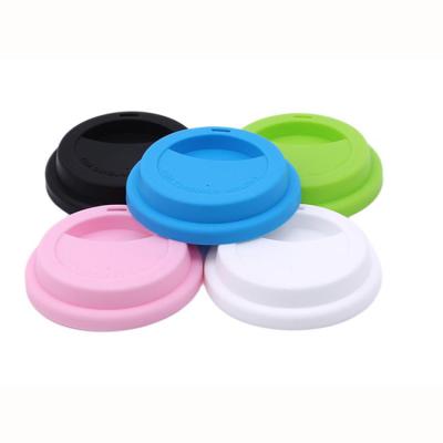 China Non Spill Custom Rubber Dome Universal Reusable Silicone Coffee Cup Lid Cover 9.8cm for sale