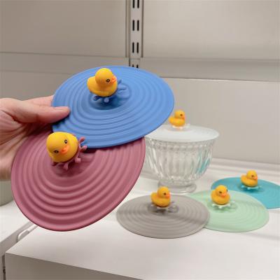 China Viable Cup Lid Silicone Marine Style Duck Dolphin Splash Mug Dust Cover for sale