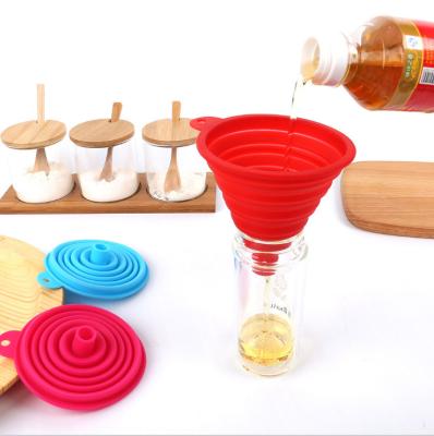 China 100% Food Grade Silicone Viable Collapsible Collapsible Funnels for sale