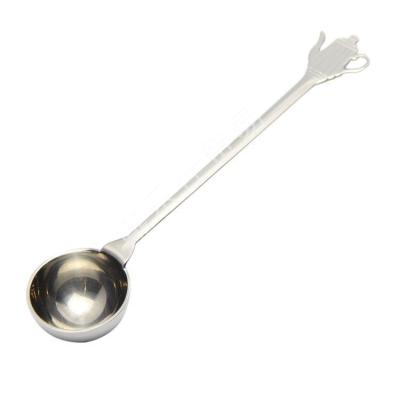 China Sustainable Stainless Steel Coffee Scoop With Coffee Bean Measuring Spoon Coffee Powder Stirring Spoon 10g for sale