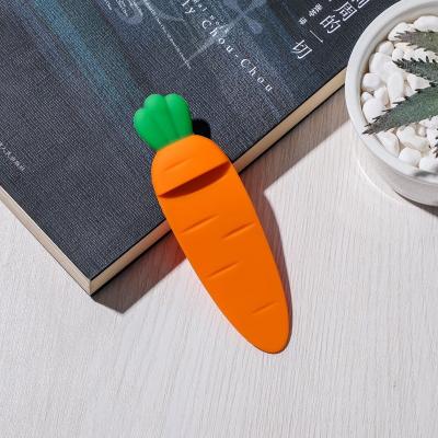 China Stationery Gift Student Business Reading Bookmark Creative Silicone Carrot Shape Automotive Bookmark for sale