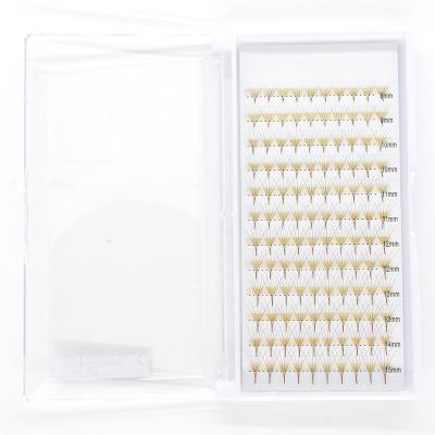 China 2022 Natural Personal Tailor Short Natural Eyelashes 10D 0.07D Mixed Length Color Premade Fan Eyelashes for sale