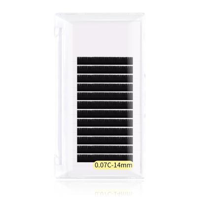 China Natural in Vogue Single Lashes Tray 0.05 0.07 0.10 Different Classic Faux Mink Eyelash Extensions for sale