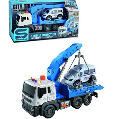 China Friction Load Truck Kids Toy Car Diecast Vehicle Car Eco-friendly Material Safe Material Model With Light / Music for sale