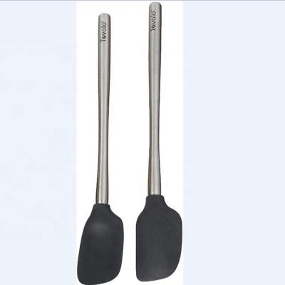 China 2PCS SUSTAINABLE SILICONE SPATULA WITH STAINLESS STEEL HANDLE for sale