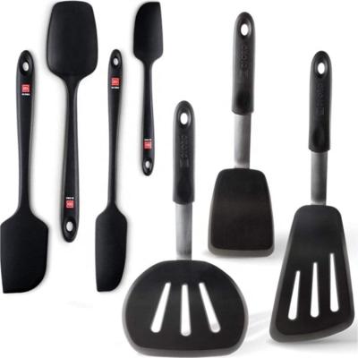 China Viable Colorful 11pcs Silicone Kitchen Utensils Silicone Spatulas for sale