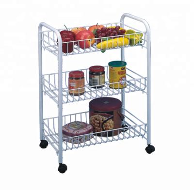 China Sustainable Hot Sale 3 Tiers Kitchen Vegetable Storage Cart Cart for sale