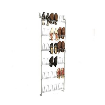 China Easy Assemble Space Saving Iron Shoe Rack Storage Over Door Shoe Rack Rack for sale