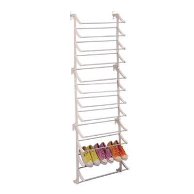 China Easy Collect Fashion Shoe Rack Organizer Over The Door Shoe Hanging Rack With Hooks for sale