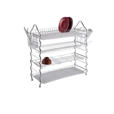 China Hot Selling Sustainable 4 Tiers Dish Drying Rack Dish Rack Drain Rack for sale