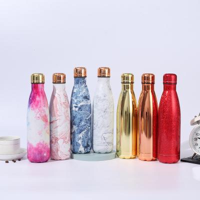 China Hot Sale 500ml Sustainable Cola Shape Water Bottle OEM High Vacuum Insulated Sports Bottle Custom Logo for sale