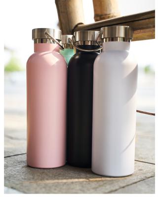 China Sustainable Custom Logo Stainless Steel Vacuum Bottle Powder Coating Eco-Friendly Double Wall Drink Sports Water Bottle for sale