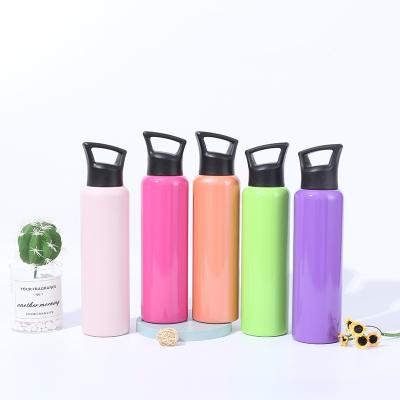 China Viable Hot Sale Powder Coating Stainless Steel Double Wall Vacuum Bottle PP Lid With Handle OEM Custom Logo And Logo for sale