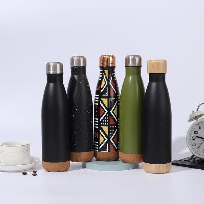 China Hot Sale 500ML Sustainable Cola Shape Vacuum Flask With Slip Resistant Cork Bottom Custom Color And Logo Double Wall Insulated Stainless for sale