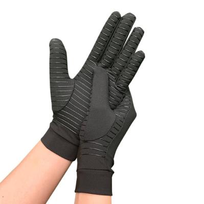 China Anti-slip High Quality Full Copper Compression Finger Arthritis Gloves for sale