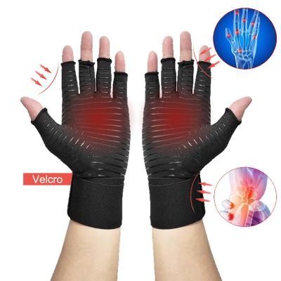 China High Fit Copper Factory Compression Anti Slip Relief Hand Copper Gloves For Protection for sale