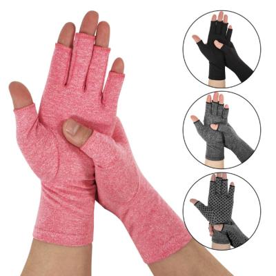 China Comfortable Fingerless Compression Relieve Rheumatoid Arthritis Gloves for sale