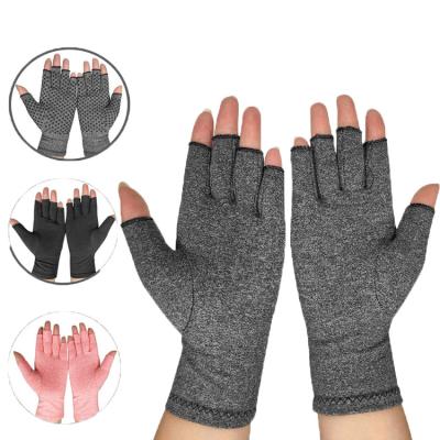 China Hot Selling Anti-Slip Half Finger Compression Arthritis Gloves for Pain Relief and Soft Compression for sale