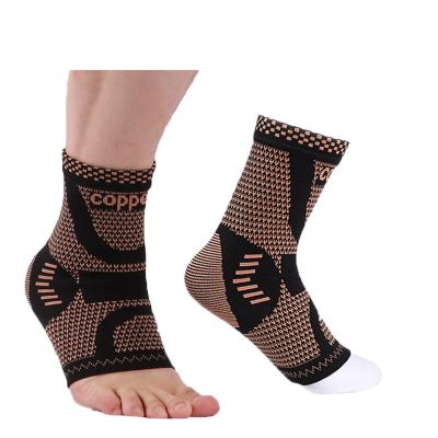 China Stimulating Blood Flow to Relieve Pain and Discomfort Amazon Copper Infused Compression Plantar Fasciitis Knocks Ankle Sleeve Support for Women and Men for sale