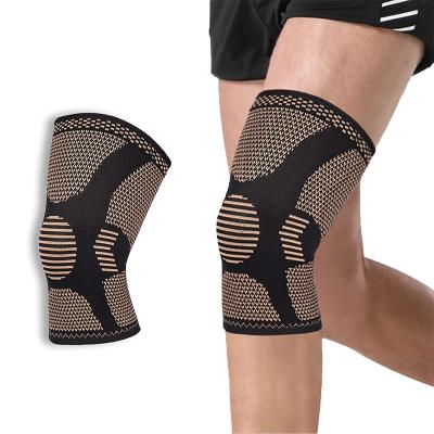 China Best Selling Anti-Slip Arthritis Pain Relief Copper Knee Compression Brace Sleeves For Men for sale