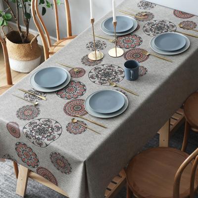 China Wholesale Waterproof Oilproof Stain-Resistant Square Table Cover Wipe Clean PVC Table Cloth for sale