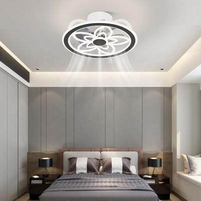 China Modern Innovative Design Fan Lamp For Bedroom Ceiling Indoor High Quality Modern Acrylic Dimmable Lamp for sale