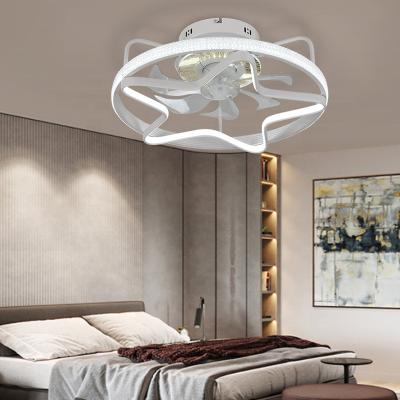 China New modern style three-tone light fan LED decorative acrylic light hot-selling modern ceiling lamp for sale