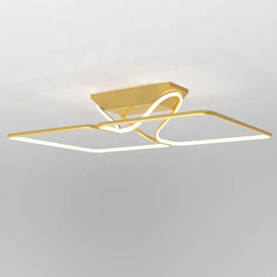 China Surface Mounted Modern Simple Square Living Room Lamp LED Ceiling Lamp Home Dimmable for sale