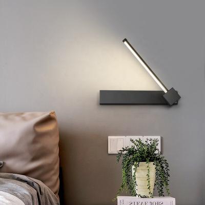 China Modern Personality LED Wall Lamp Wall Hanging Bedroom Bedside Lamp Creative Rotating Modern Wall Lamp for sale