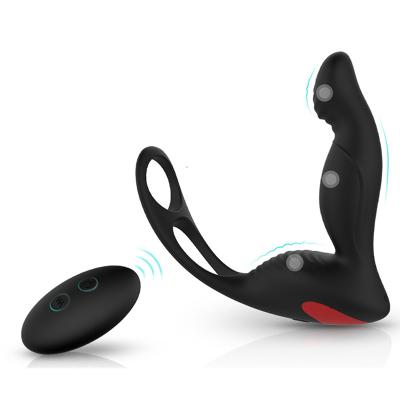 China Silicone+ABS Prostate Massager Vibrator Medical Remote Control Anal Toys Butt Plug For Man Anal Plug for sale