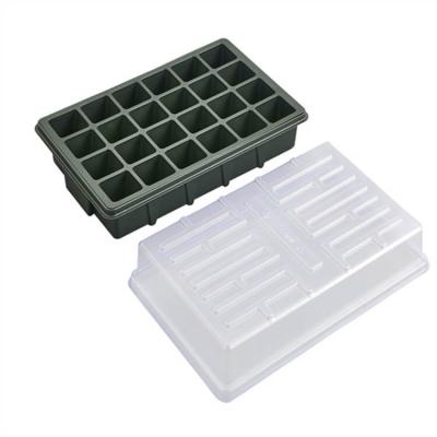 China PS Plastic Seed 24 Cell Tray Germination Vegetable Plant Plant Seed Starting Cover With Dome for sale